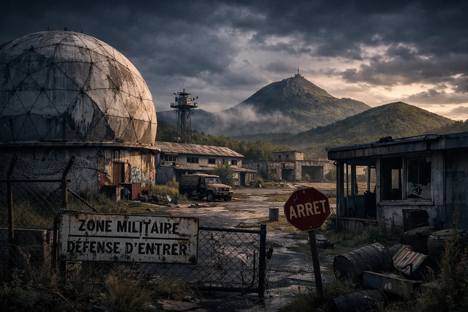 Église abandonnée envahie par la végétation